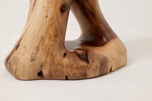 Sculptural Side Table, Stool, Solid Wood, Walnut, Contemporary Design, gallery view 17