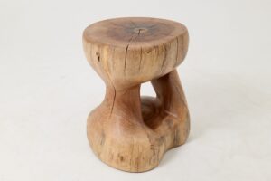 Sculptural Side Table, Stool, Solid Wood, Walnut, Contemporary Design, gallery view 8
