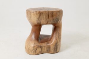 Sculptural Side Table, Stool, Solid Wood, Walnut, Contemporary Design, gallery view 9