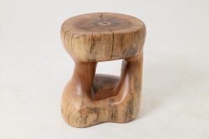 Sculptural Side Table, Stool, Solid Wood, Walnut, Contemporary Design, gallery view 10