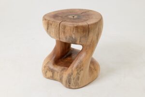 Sculptural Side Table, Stool, Solid Wood, Walnut, Contemporary Design, gallery view 11