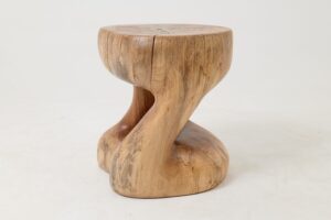 Sculptural Side Table, Stool, Solid Wood, Walnut, Contemporary Design, gallery view 12