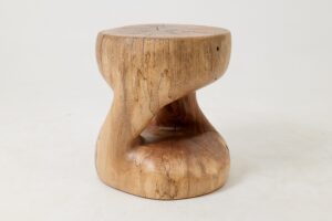 Sculptural Side Table, Stool, Solid Wood, Walnut, Contemporary Design, gallery view 13