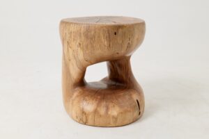 Sculptural Side Table, Stool, Solid Wood, Walnut, Contemporary Design, gallery view 14