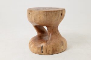 Sculptural Side Table, Stool, Solid Wood, Walnut, Contemporary Design, gallery view 15
