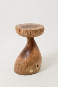 Sculptural Side Table, Stool, Solid Wood, Walnut, Contemporary Design, Logniture, gallery view 2