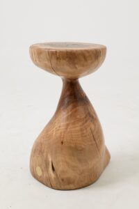 Sculptural Side Table, Stool, Solid Wood, Walnut, Contemporary Design, Logniture, gallery view 5