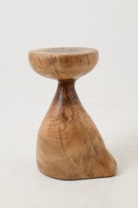 Sculptural Side Table, Stool, Solid Wood, Walnut, Contemporary Design, Logniture, gallery view 6