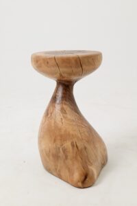 Sculptural Side Table, Stool, Solid Wood, Walnut, Contemporary Design, Logniture, gallery view 7