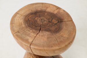 Sculptural Side Table, Stool, Solid Wood, Walnut, Contemporary Design, Logniture, gallery view 10
