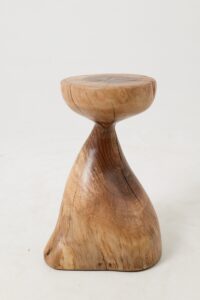 Sculptural Side Table, Stool, Solid Wood, Walnut, Contemporary Design, Logniture, gallery view 11