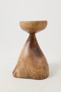 Sculptural Side Table, Stool, Solid Wood, Walnut, Contemporary Design, Logniture, gallery view 12