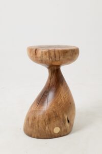 Sculptural Side Table, Stool, Solid Wood, Walnut, Contemporary Design, Logniture, gallery view 15