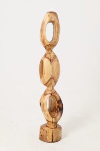 Still Stand Abstract Wood Sculpture, Chainsaw Carved, Walnut, gallery view 2