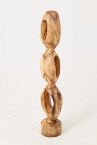 Still Stand Abstract Wood Sculpture, Chainsaw Carved, Walnut, gallery view 3