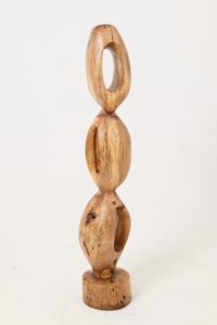 Still Stand Abstract Wood Sculpture, Chainsaw Carved, Walnut, gallery view 6