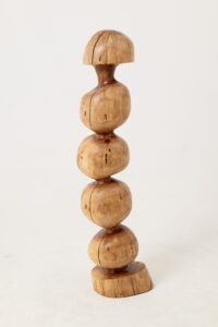 Still Stand Abstract Wood Sculpture, Chainsaw Carved, Walnut, gallery view 2