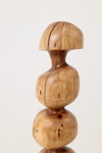 Still Stand Abstract Wood Sculpture, Chainsaw Carved, Walnut, gallery view 3