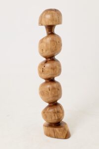 Still Stand Abstract Wood Sculpture, Chainsaw Carved, Walnut, gallery view 4