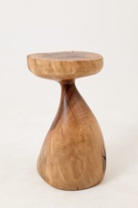Sculptural Side Table, Stool, Solid Wood, Walnut, Contemporary Design, gallery view 12