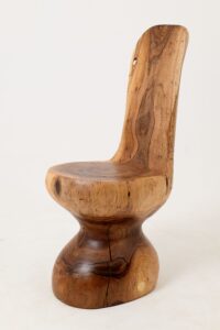 Chair , Carved From Single Piece of Walnut Wood, Log Furniture, gallery view 2