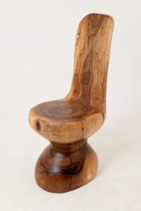 Chair , Carved From Single Piece of Walnut Wood, Log Furniture, gallery view 4