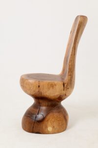 Chair , Carved From Single Piece of Walnut Wood, Log Furniture, gallery view 5