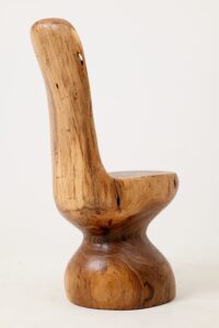 Chair , Carved From Single Piece of Walnut Wood, Log Furniture, gallery view 13