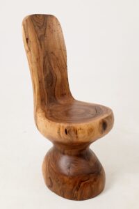 Chair , Carved From Single Piece of Walnut Wood, Log Furniture, gallery view 15