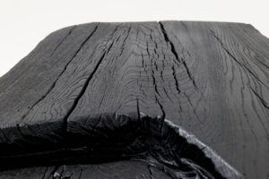 Sculptural Coffee Table, Rustic, Burnt Black Wood, Carved, Handmade, gallery view 7