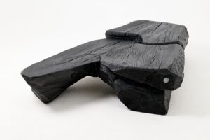 Sculptural Coffee Table, Rustic, Burnt Black Wood, Carved, Handmade, gallery view 10