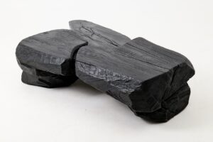 Sculptural Coffee Table, Rustic, Burnt Black Wood, Carved, Handmade, gallery view 16