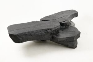 Sculptural Coffee Table, Rustic, Burnt Black Wood, Carved, Handmade, gallery view 17