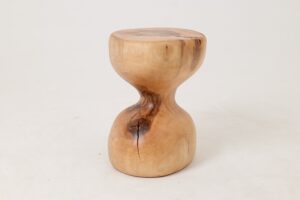 Sculptural Side Table, Stool, Solid Wood, Walnut, Contemporary Design, gallery view 3