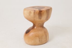 Sculptural Side Table, Stool, Solid Wood, Walnut, Contemporary Design, gallery view 4