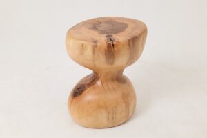 Sculptural Side Table, Stool, Solid Wood, Walnut, Contemporary Design, gallery view 5