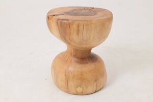 Sculptural Side Table, Stool, Solid Wood, Walnut, Contemporary Design, gallery view 6