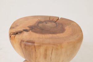 Sculptural Side Table, Stool, Solid Wood, Walnut, Contemporary Design, gallery view 7