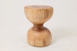 Sculptural Side Table, Stool, Solid Wood, Walnut, Contemporary Design, gallery view 9