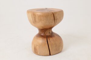 Sculptural Side Table, Stool, Solid Wood, Walnut, Contemporary Design, gallery view 11