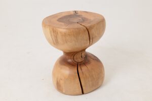 Sculptural Side Table, Stool, Solid Wood, Walnut, Contemporary Design, gallery view 12