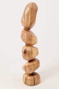 Still Stand Abstract Wood Sculpture, Chainsaw Carved, Walnut, gallery view 2