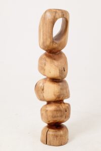 Still Stand Abstract Wood Sculpture, Chainsaw Carved, Walnut, gallery view 3