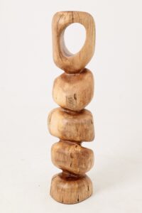 Still Stand Abstract Wood Sculpture, Chainsaw Carved, Walnut, gallery view 4