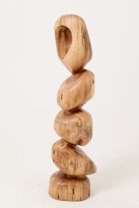 Still Stand Abstract Wood Sculpture, Chainsaw Carved, Walnut, gallery view 5