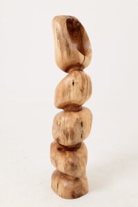 Still Stand Abstract Wood Sculpture, Chainsaw Carved, Walnut, gallery view 6