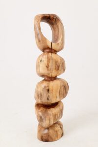 Still Stand Abstract Wood Sculpture, Chainsaw Carved, Walnut, gallery view 7