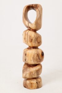 Still Stand Abstract Wood Sculpture, Chainsaw Carved, Walnut, gallery view 8