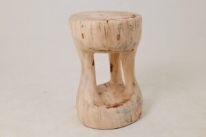 Sculptural Side Table, Stool, Solid Wood, Contemporary Design, gallery view 3