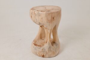 Sculptural Side Table, Stool, Solid Wood, Contemporary Design, gallery view 7